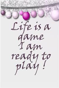 life is a game happy new year quote and motivation notebook gift for girl and woman