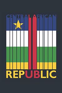 Vintage Central African Republic Notebook - Central African Flag Writing Journal - Central African Republic Gift - Retro Central African Diary