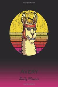 Avery: Llama Daily Planner - Custom Letter A First Name Personal 1 Year (2020 - 2021) Planning Agenda - January 20 - December 20 - Writing Notebook - Dateb