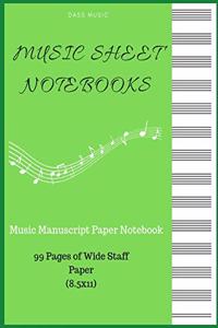 Music Sheet Notebooks