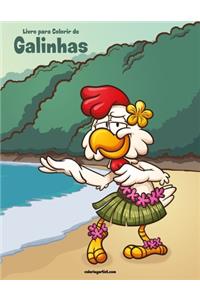 Livro para Colorir de Galinhas