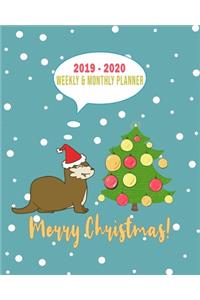 2019 - 2020 Weekly & Monthly Planner Merry Christmas!