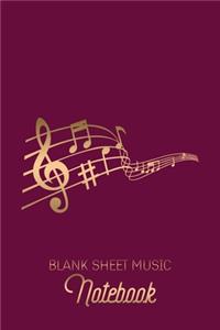 Blank Sheet Music Notebook