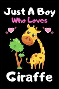 Just a boy who loves giraffe