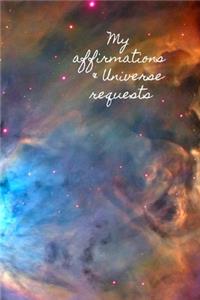 My Affirmations & Universe Requests: Record & track your daily affirmations and sending out request to the universe.