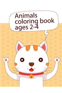 Animals coloring book ages 2-4