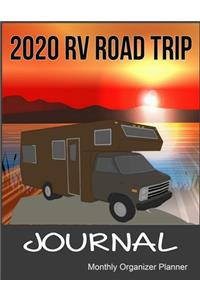 2020 RV Road Trip Journal Monthly Organizer Planner