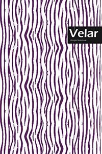 Velar Lifestyle, Animal Print, Write-in Notebook, Dotted Lines, Wide Ruled, Medium Size 6 x 9 Inch, 144 Sheets (Purple)