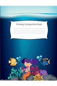 Primary Composition Book: Grades K-2 Primary Composition Journal With Mid-Line Dots For Writing Practice