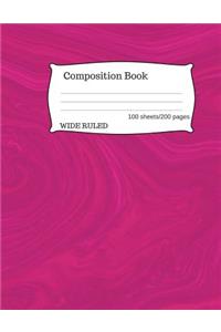 Pink Marble Composition Notebook