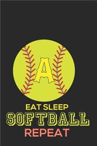 Eat Sleep Softball Repeat a