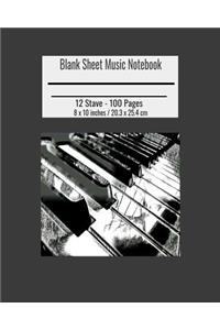 Blank Sheet Music Notebook