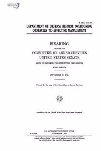 Department of Defense Reform