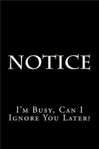 Notice - I'm Busy, Can I Ignore You Later?