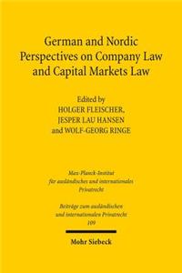 German and Nordic Perspectives on Company Law and Capital Markets Law