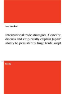 International trade strategies - Conceptually discuss and empirically explain Japan's ability to persistently huge trade surpluses