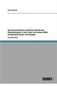 Gemeinsamkeiten und Unterschiede der Hexenprozesse in der alten und neuen Welt am Beispiel Salem und Lemgo