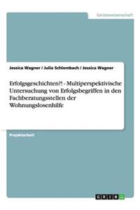 Erfolgsgeschichten?! - Multiperspektivische Untersuchung von Erfolgsbegriffen in den Fachberatungsstellen der Wohnungslosenhilfe
