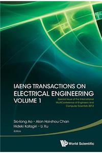 Iaeng Transactions on Electrical Engineering Volume 1 - Special Issue of the International Multiconference of Engineers and Computer Scientists 2012