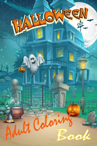 Halloween adult coloring book