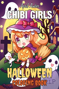 Chibi Girls Halloween Coloring Book