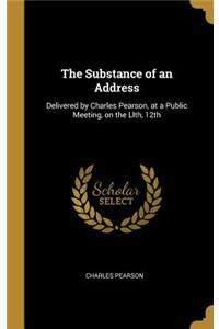 The Substance of an Address