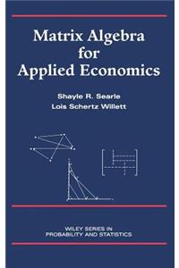 Matrix Algebra for Applied Economics