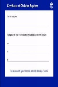 Baptism Certificates