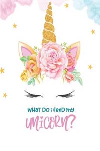 What Do I Feed My Unicorn: 6 x 9 Wide Ruled 120 pages (60 sheets) Fashion Composition Notebook Matte