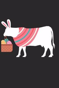 Easter Notebook - Easter Cow Cow Journal - Easter Gift for Animal Lover - Cow Diary