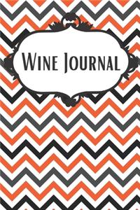 Halloween Chevron Wine Journal