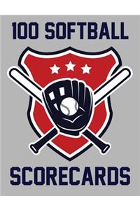 100 Softball Scorecards