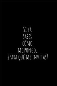 Si Ya Sabes Cómo Me Pongo, ¿Para Qué Me Invitas?
