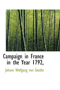 Campaign in France in the Year 1792,