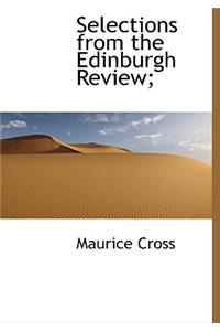 Selections from the Edinburgh Review;