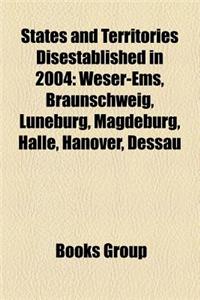 States and Territories Disestablished in 2004