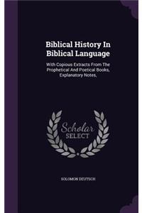 Biblical History In Biblical Language
