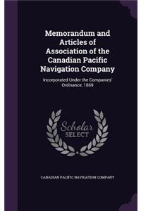 Memorandum and Articles of Association of the Canadian Pacific Navigation Company
