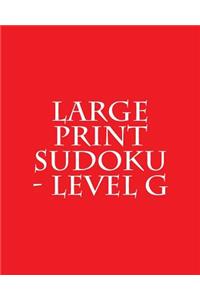 Large Print Sudoku - Level G