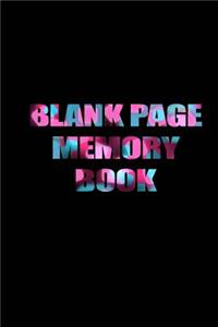 Blank Page Memory Book