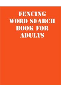 Fencing Word Search Book For Adults
