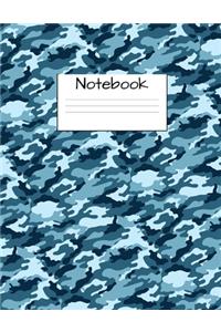 Blue Camo Notebook