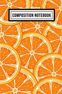 Orange College Ruled Composition Notebook