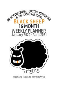 Black Sheep 16 Month 2020-2021 Weekly Planner