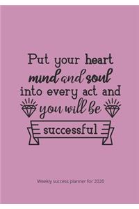 Weekly Success Planner for 2020