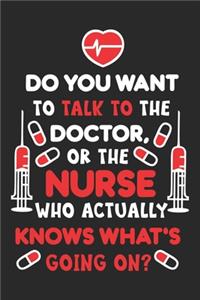 Do You Want To Talk The Doctor or The Nurse