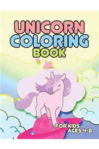 Unicorn Coloring Book for Kids Ages 4-8