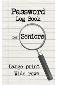 Password Log Book for Seniors