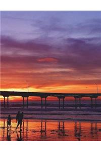 The Pier Notebook large Size 8.5 x 11 Ruled 150 Pages