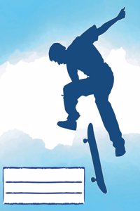 Flip Trick Skateboarding Composition Notebook Blue